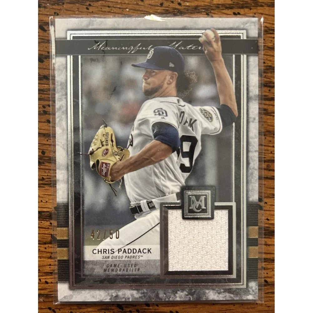 Topps 2020 Chris Paddack Meaningful Materials Silver #MNR-CP /50 Card